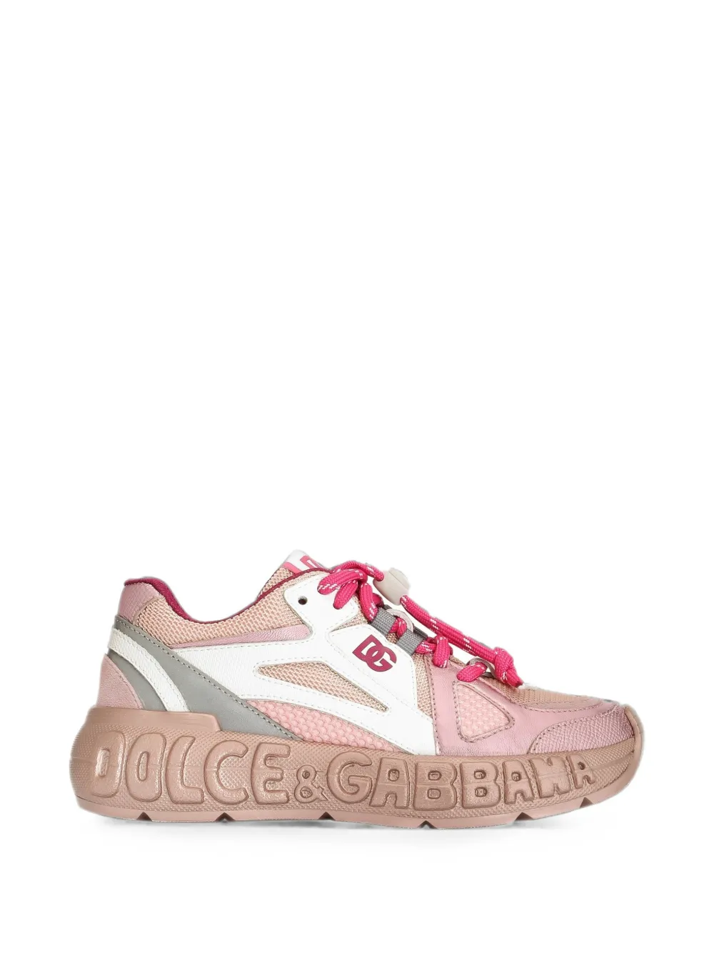 Dolce & Gabbana Kids DG Bounce 12 sneakers in nylon Roze