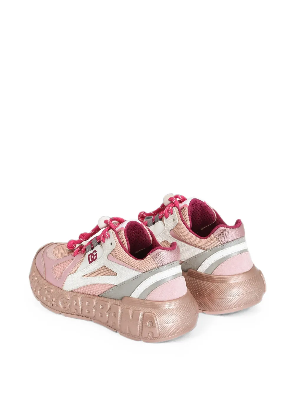 Dolce & Gabbana Kids DG Bounce 12 sneakers in nylon Roze