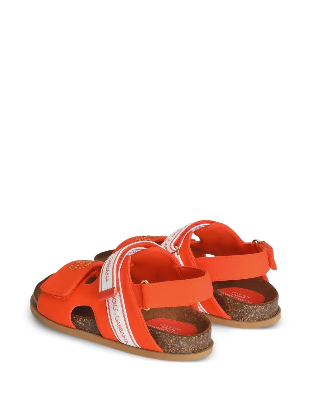 Dolce & Gabbana Kids Sandalen met strass Oranje
