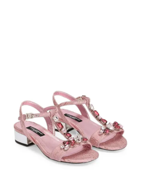 Dolce & Gabbana Kids crystal-embellished sandals