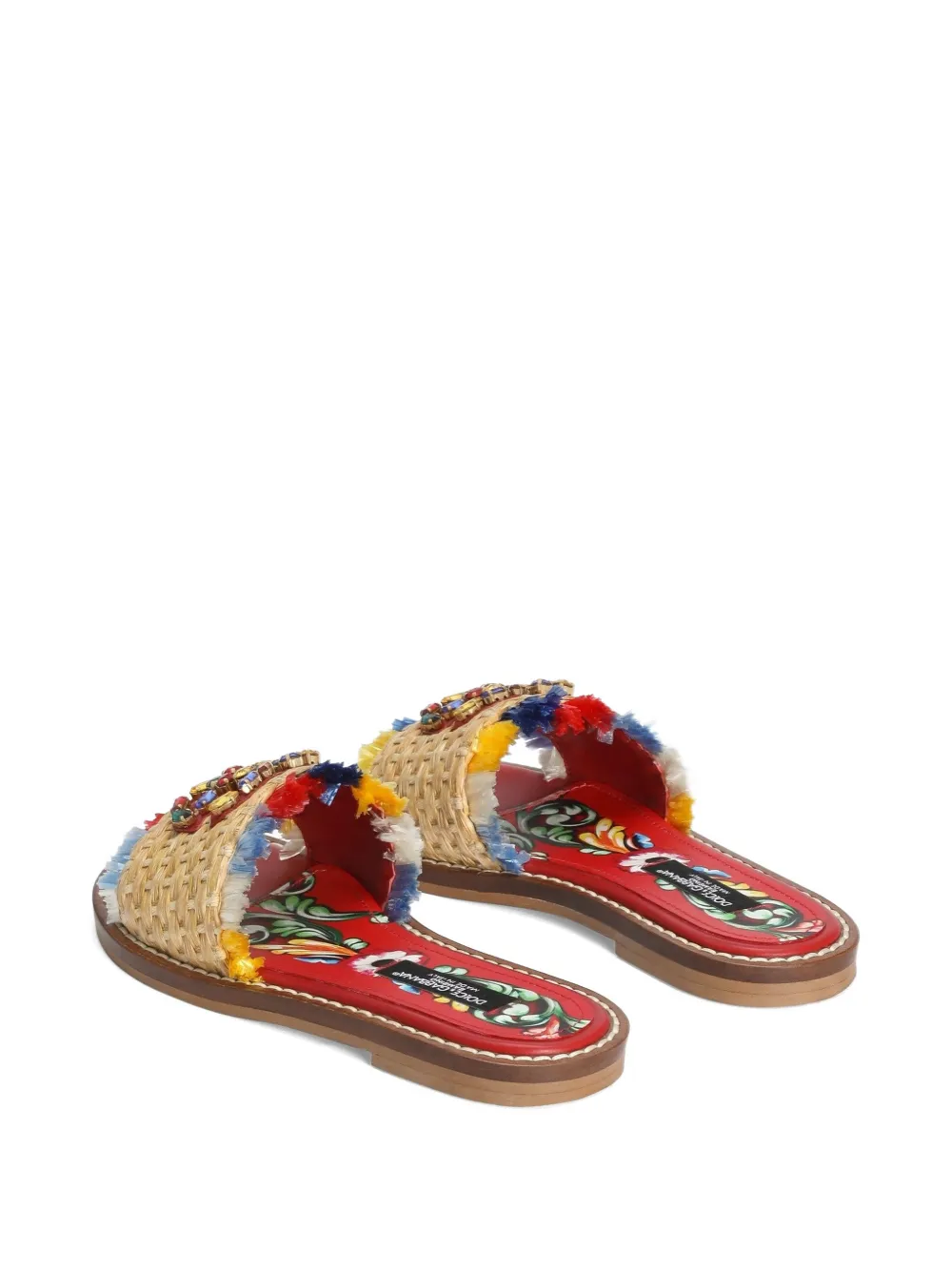 Dolce & Gabbana Kids Sandalen met franjes Beige