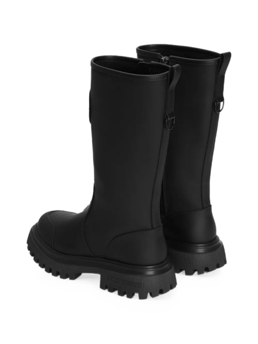 Dolce & Gabbana Kids calfskin boots Zwart