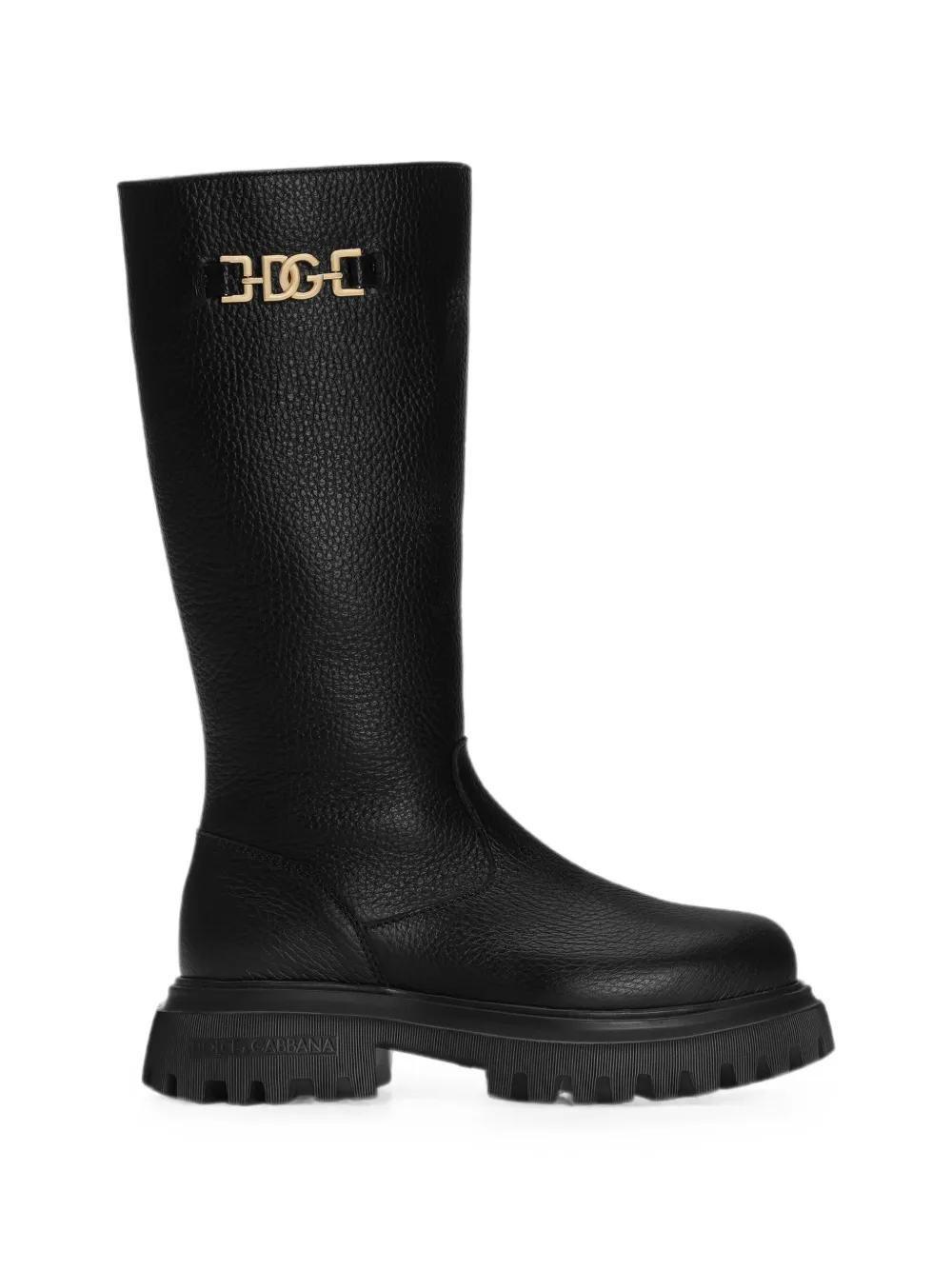 Dolce & Gabbana Kids Stivali in pelle di vitello - Nero