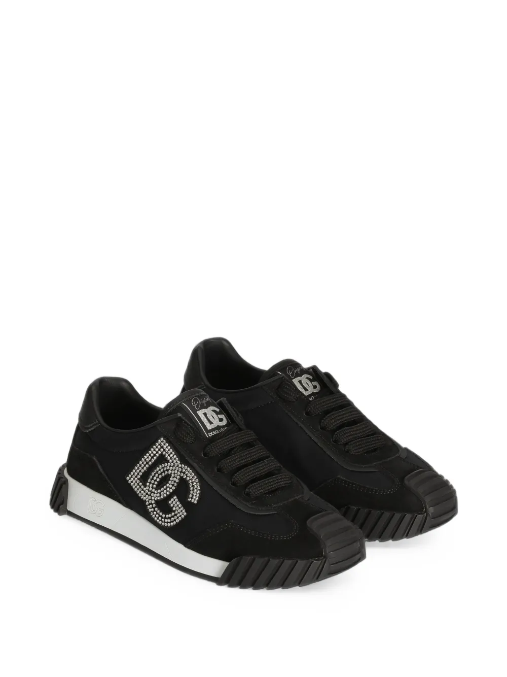 Dolce & Gabbana Kids DG Athletic suede sneakers - Schwarz