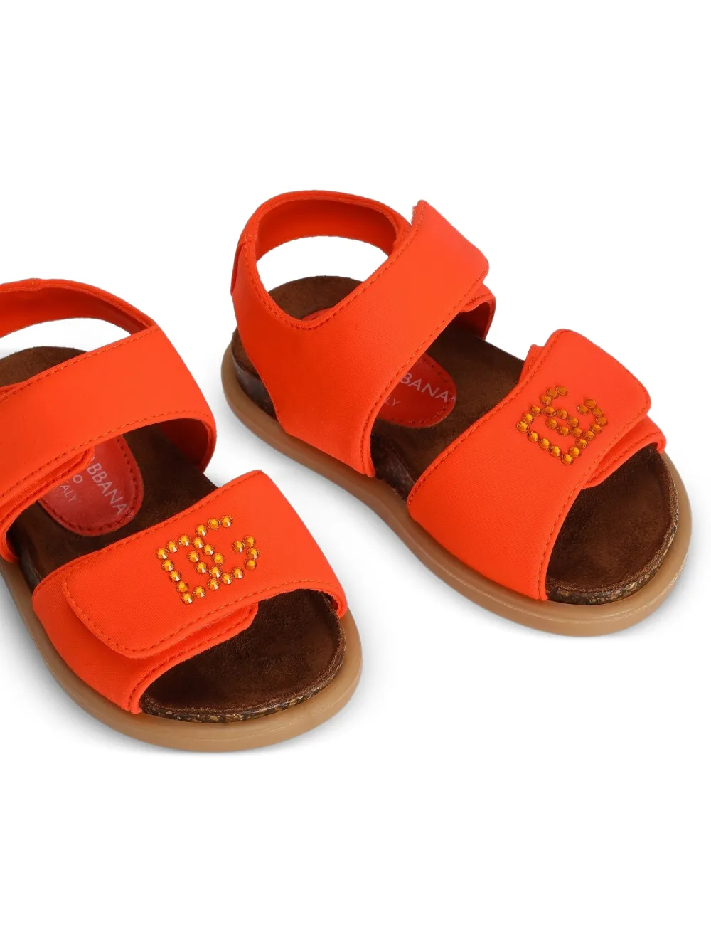 Dolce & Gabbana Kids Sandalen met strass Oranje