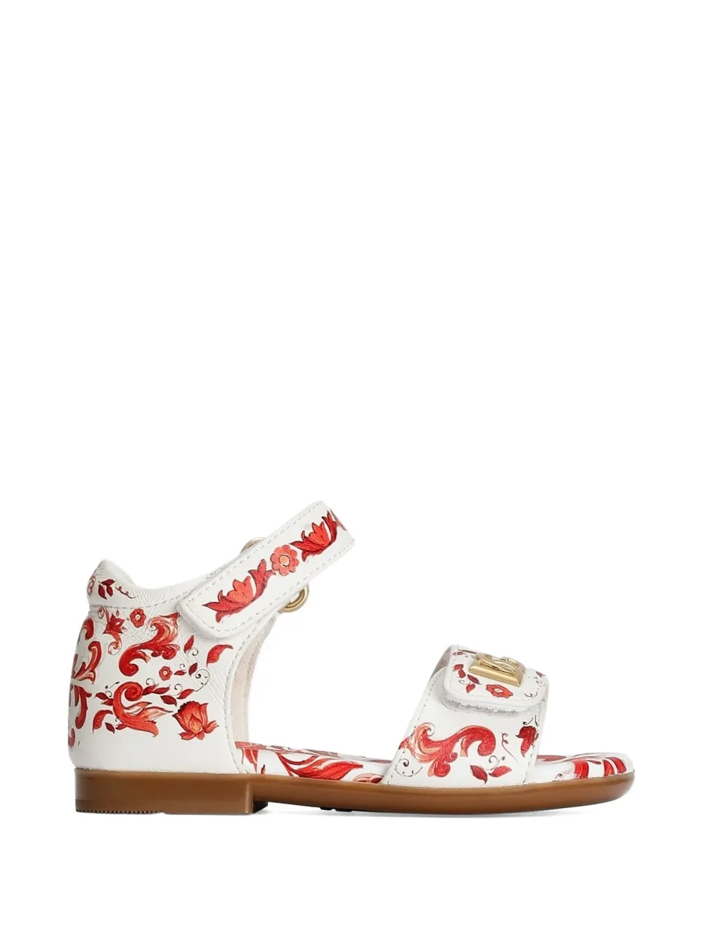 Dolce & Gabbana Kids Sandalen met print Wit
