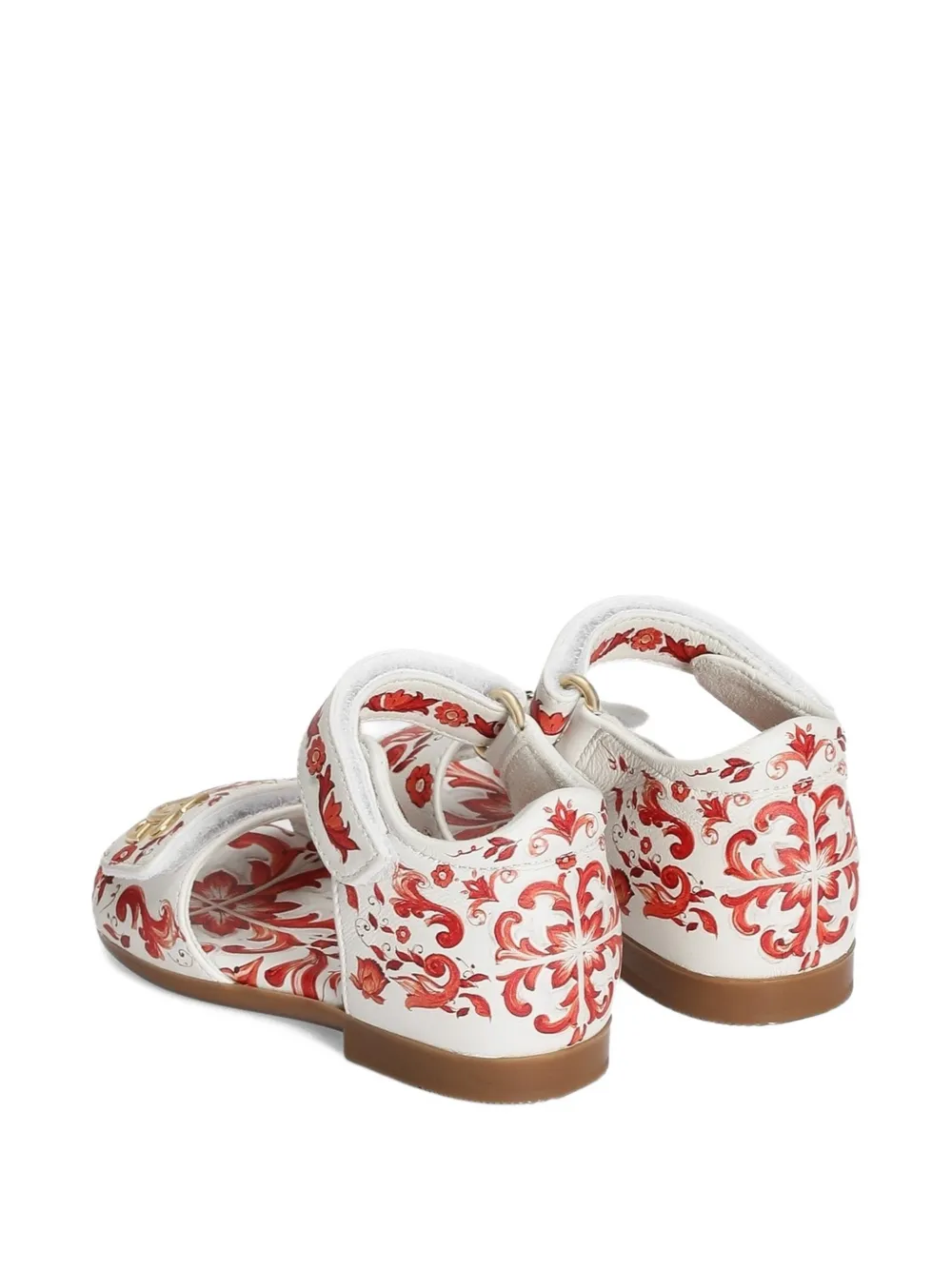 Dolce & Gabbana Kids Sandalen met print Wit