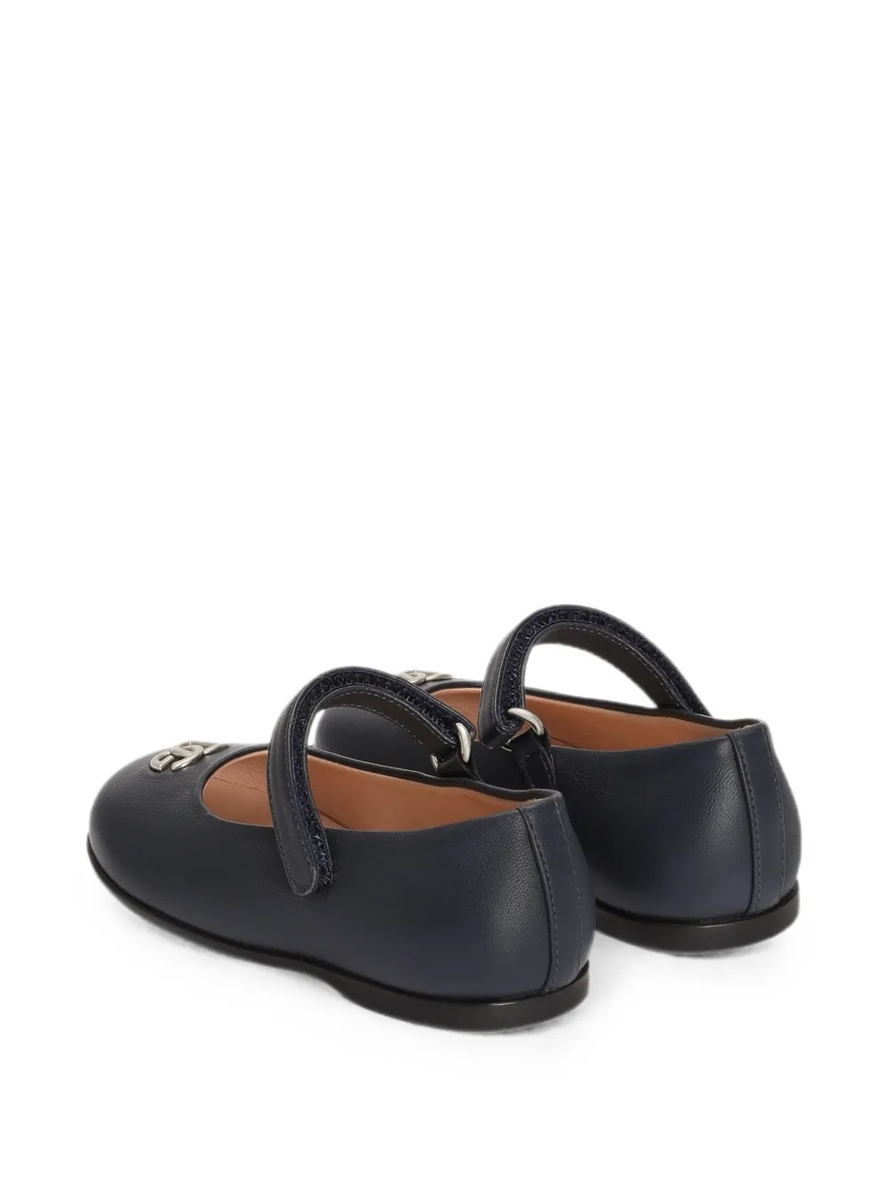 Dolce & Gabbana Kids Nappa ballerina's Blauw