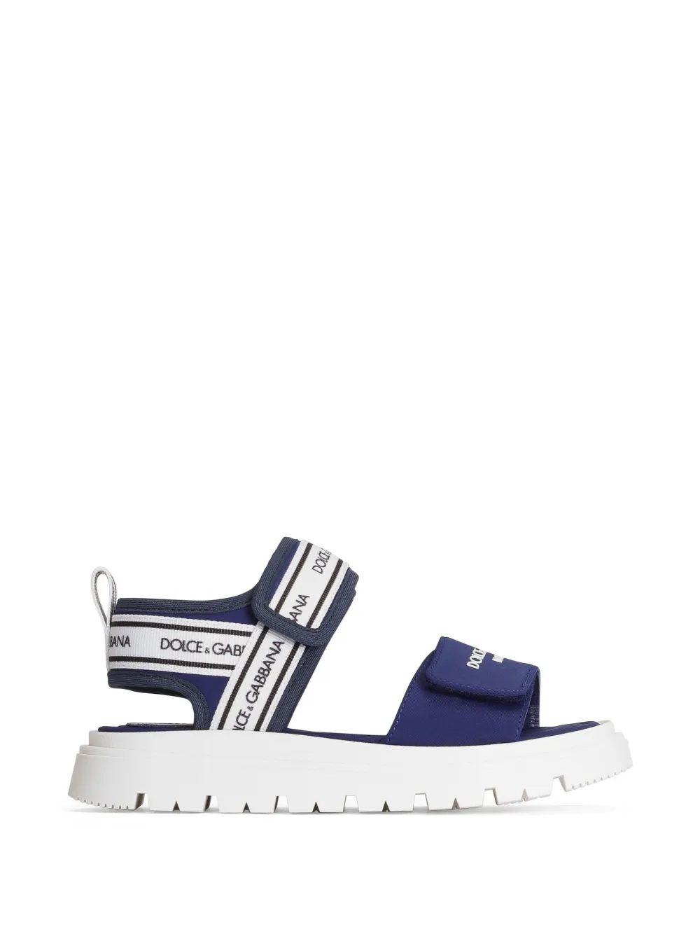 Dolce & Gabbana Kids Stoffen sandalen Blauw