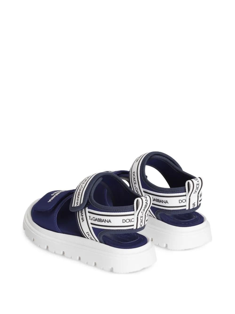 Dolce & Gabbana Kids Stoffen sandalen Blauw