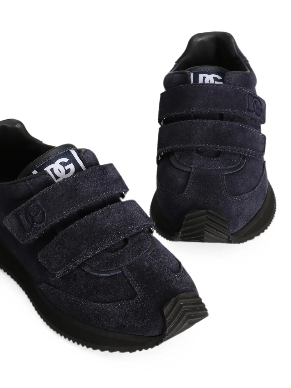 Dolce & Gabbana Kids DG Cushion sneakers in split leather Blauw
