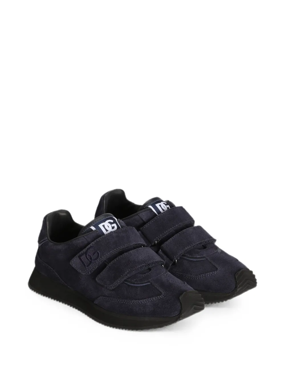 Dolce & Gabbana Kids DG Cushion sneakers in split leather Blauw