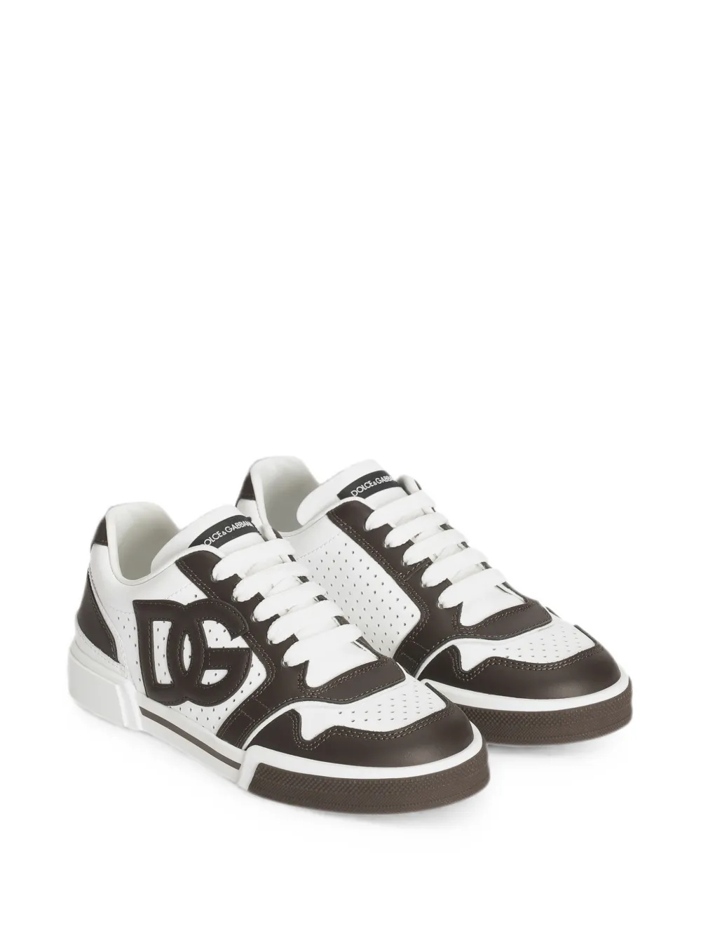 Dolce & Gabbana Kids New Roma sneakers in calfskin Wit