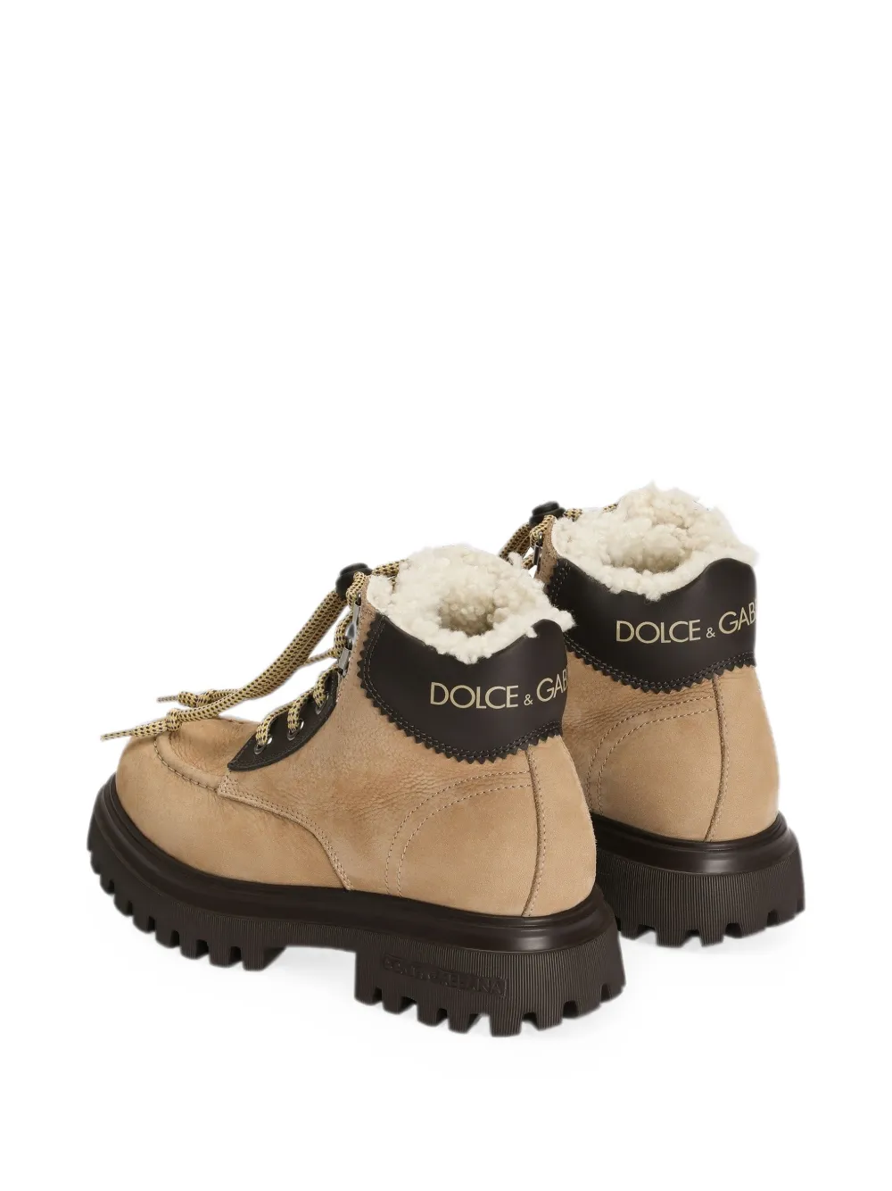 Dolce & Gabbana Kids nubuck boots Beige