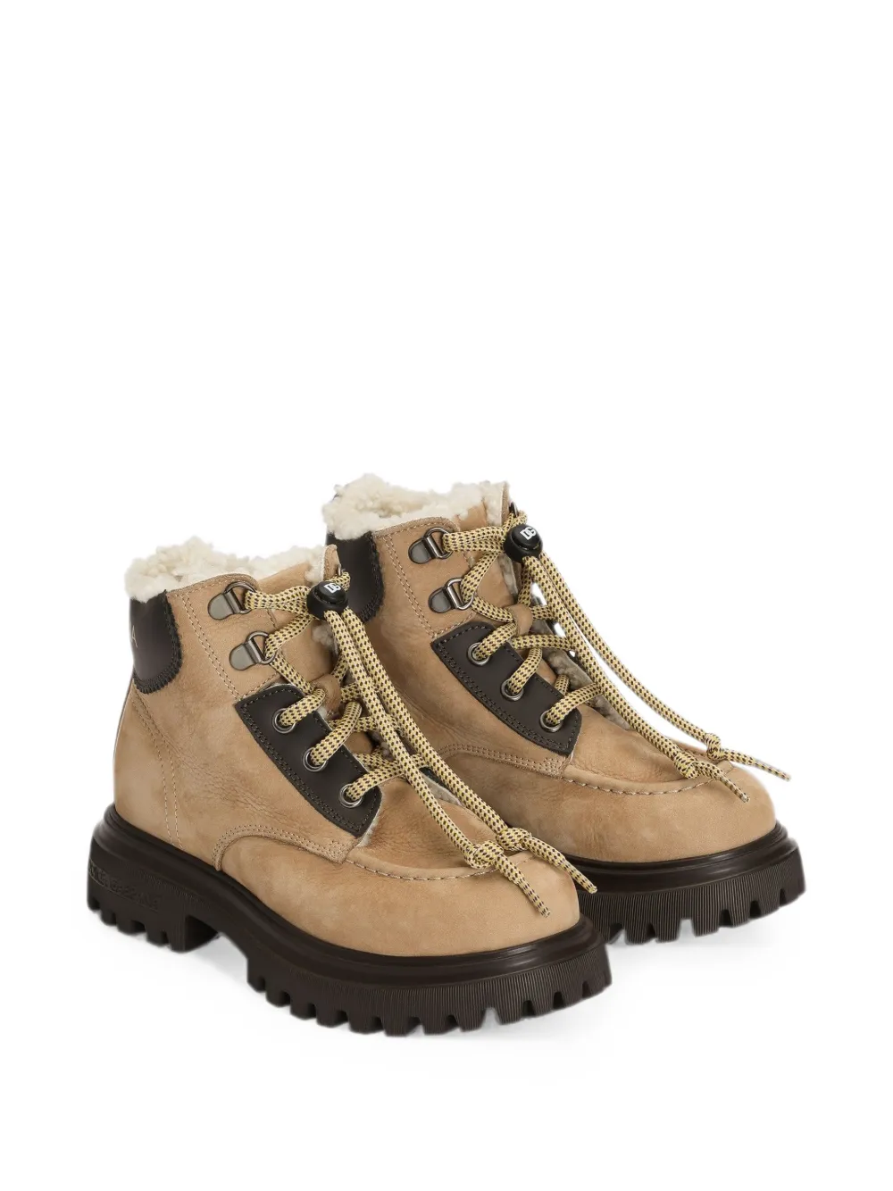 Dolce & Gabbana Kids nubuck boots Beige