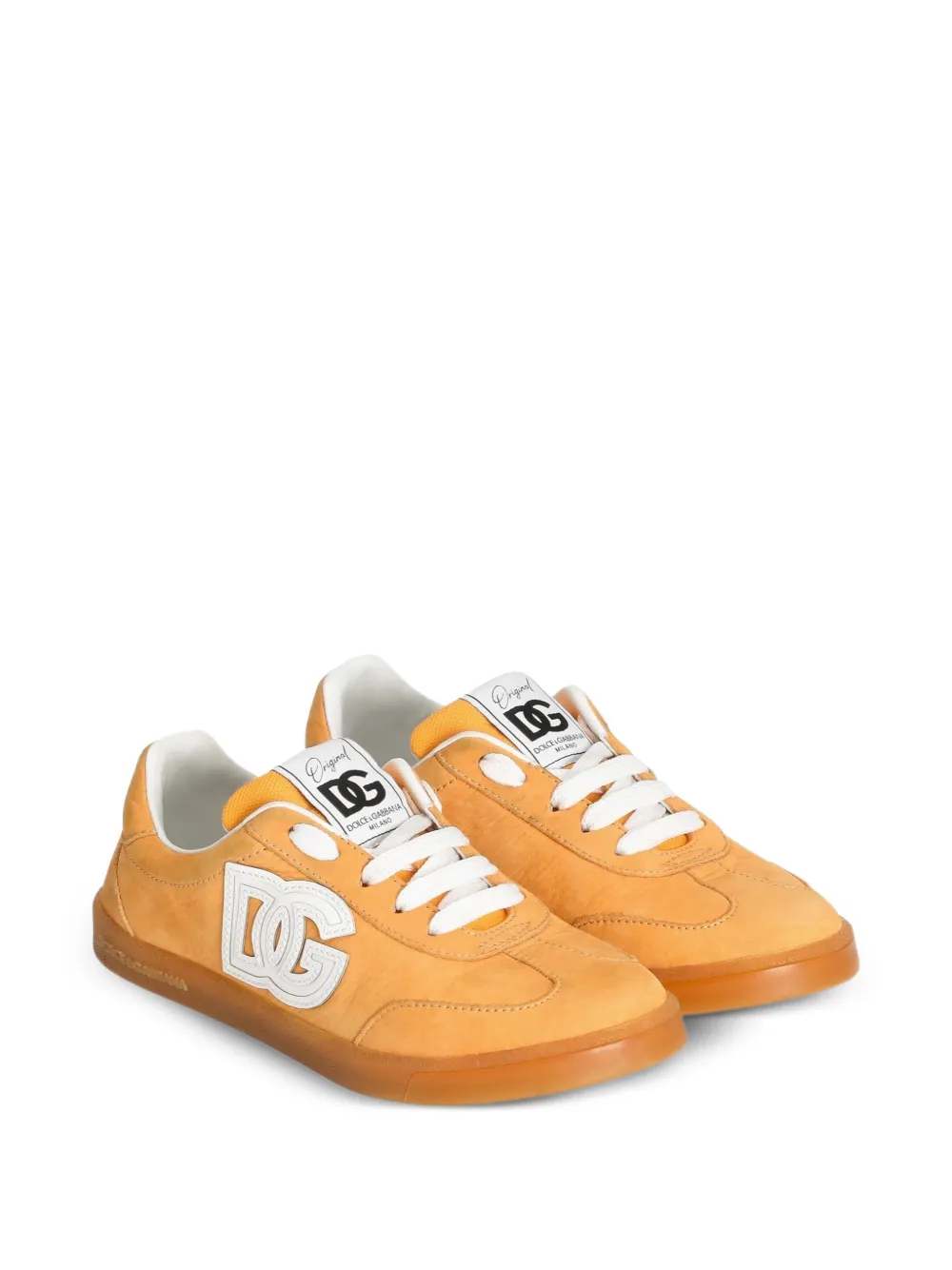 Dolce & Gabbana Kids nubuck DG Original sneakers Geel