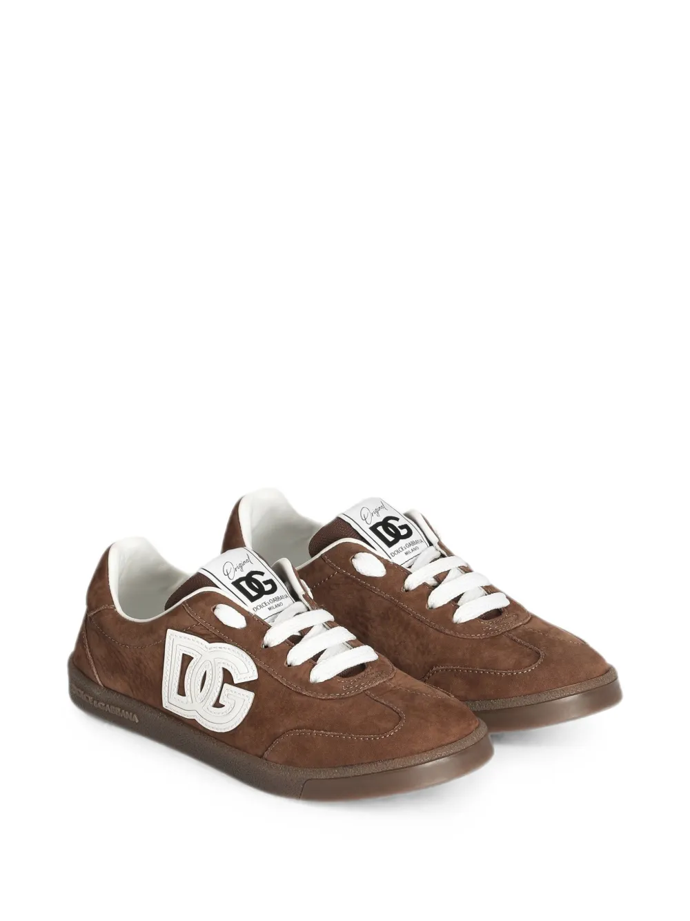 Dolce & Gabbana Kids nubuck DG Original sneakers Bruin
