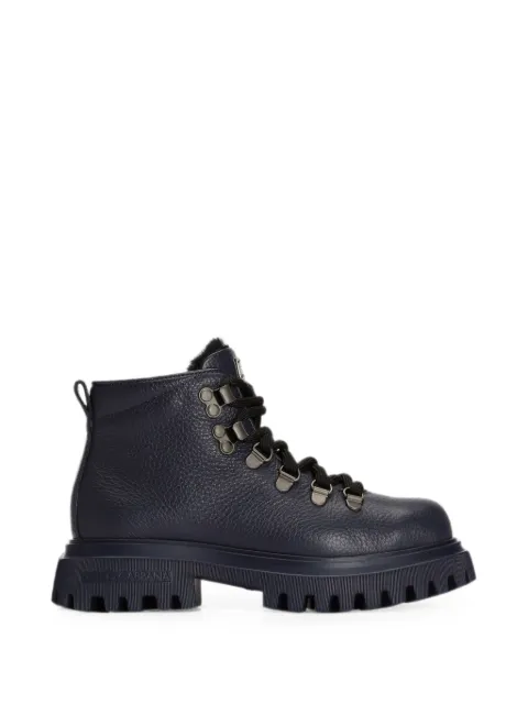 Dolce & Gabbana Kids bottines en cuir de veau