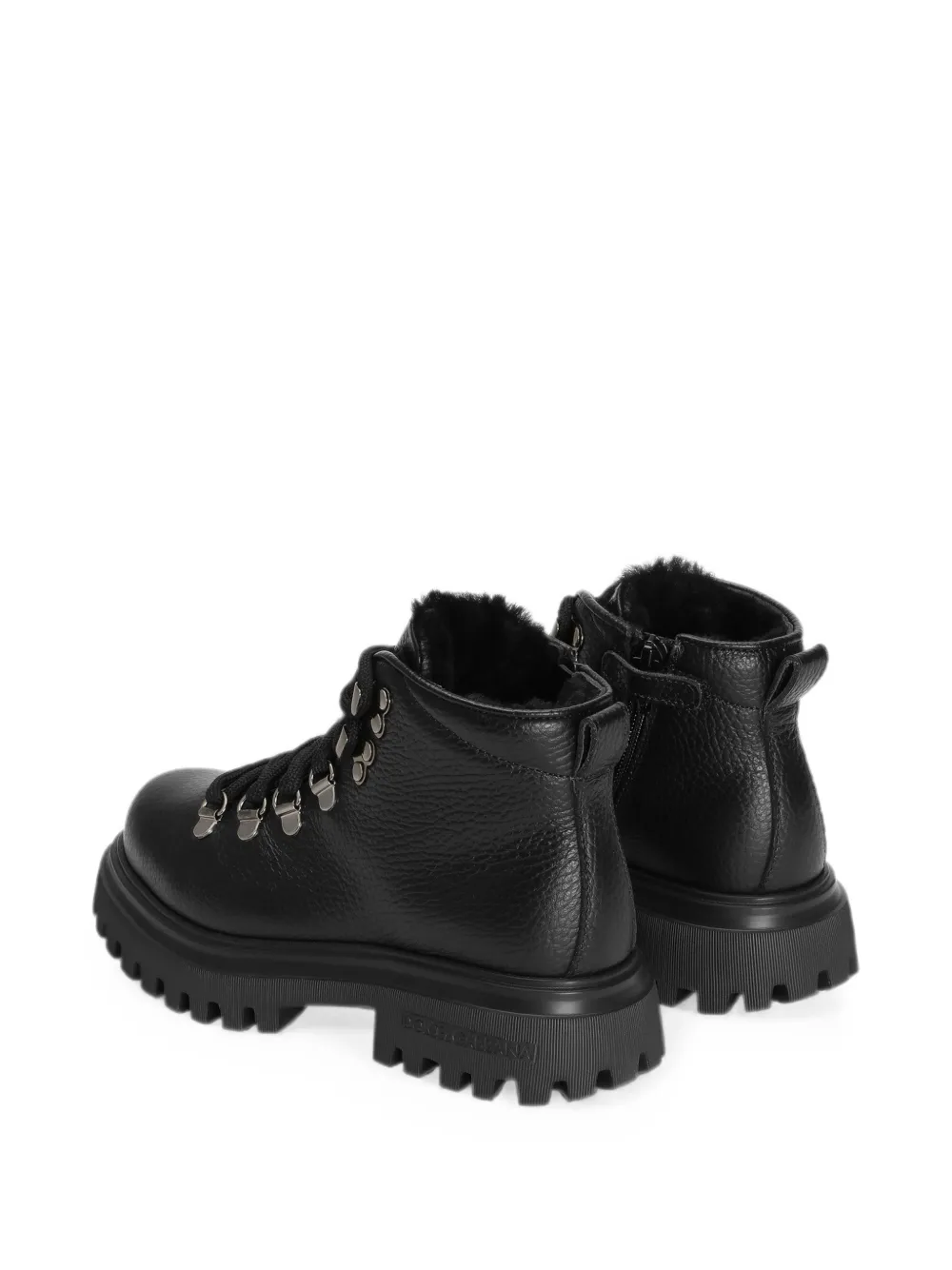 Dolce & Gabbana Kids calfskin boots Zwart