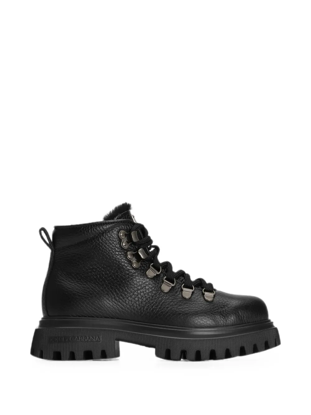 Dolce & Gabbana Kids Stiefel aus Kalbsleder - Schwarz