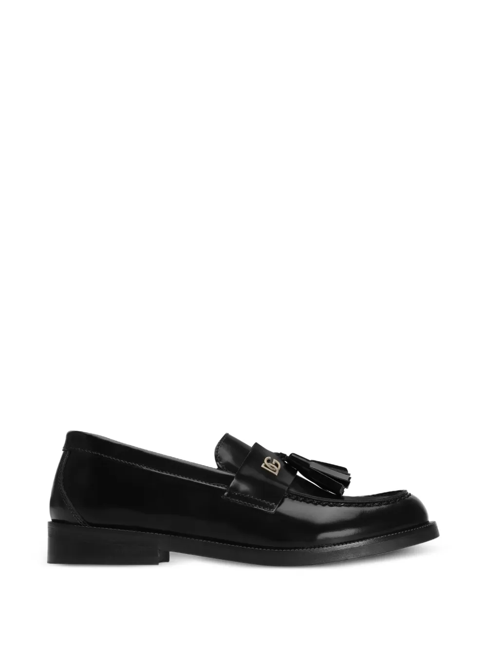Dolce & Gabbana Kids calfsikin loafers Zwart