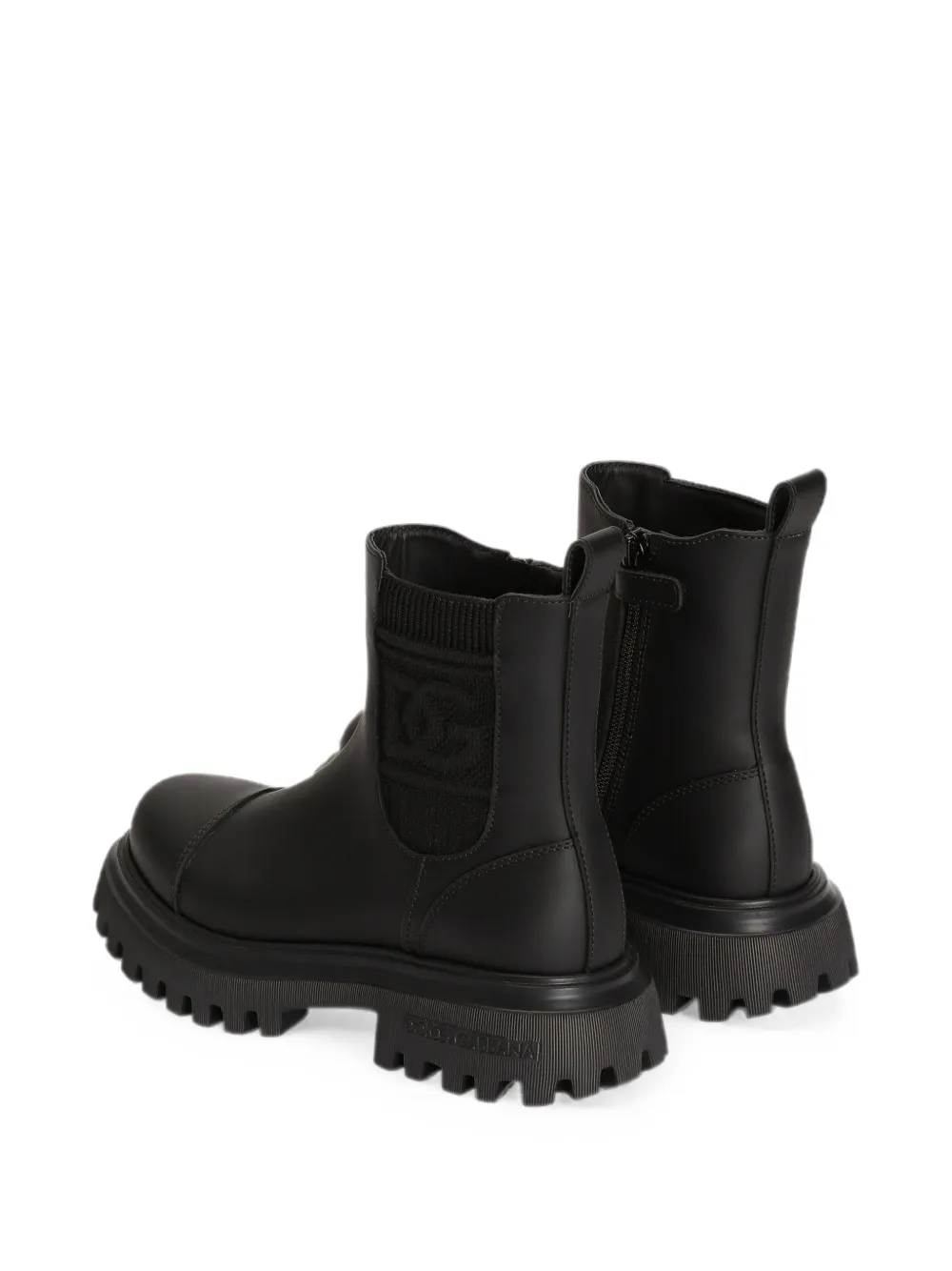 Dolce & Gabbana Kids calfskin boots Zwart