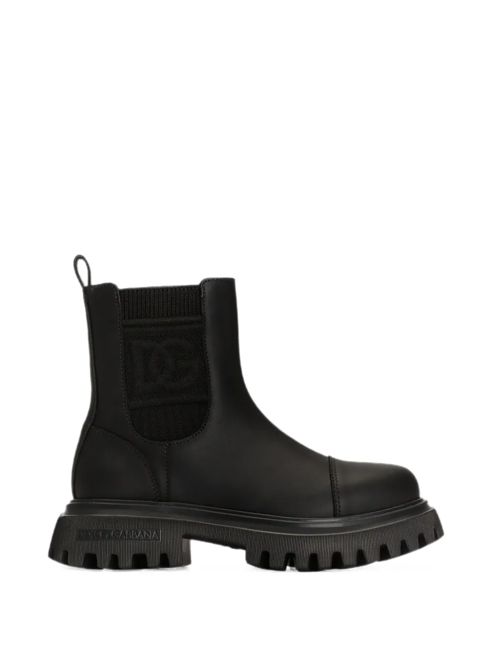 Dolce & Gabbana Kids Stivali in pelle di vitello - Nero
