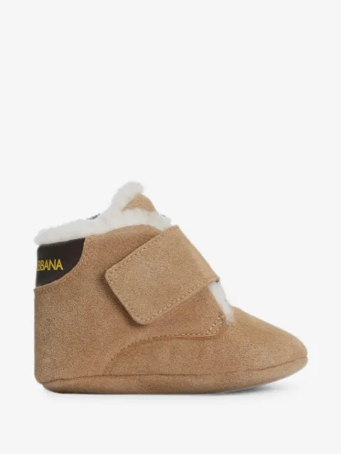 Dolce & Gabbana Kids botas con tela de velour