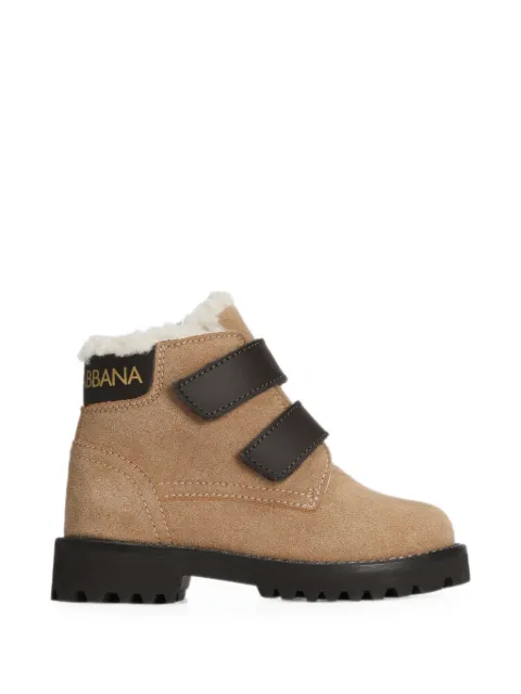 Dolce & Gabbana Kids botas con tela de velour