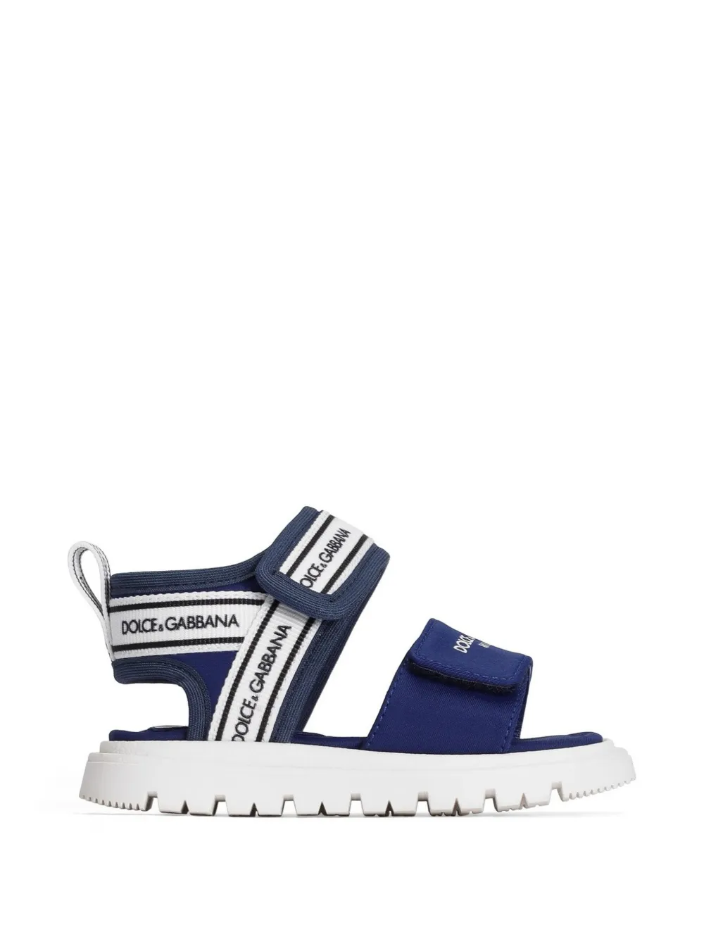 Dolce & Gabbana Kids Stoffen sandalen Blauw