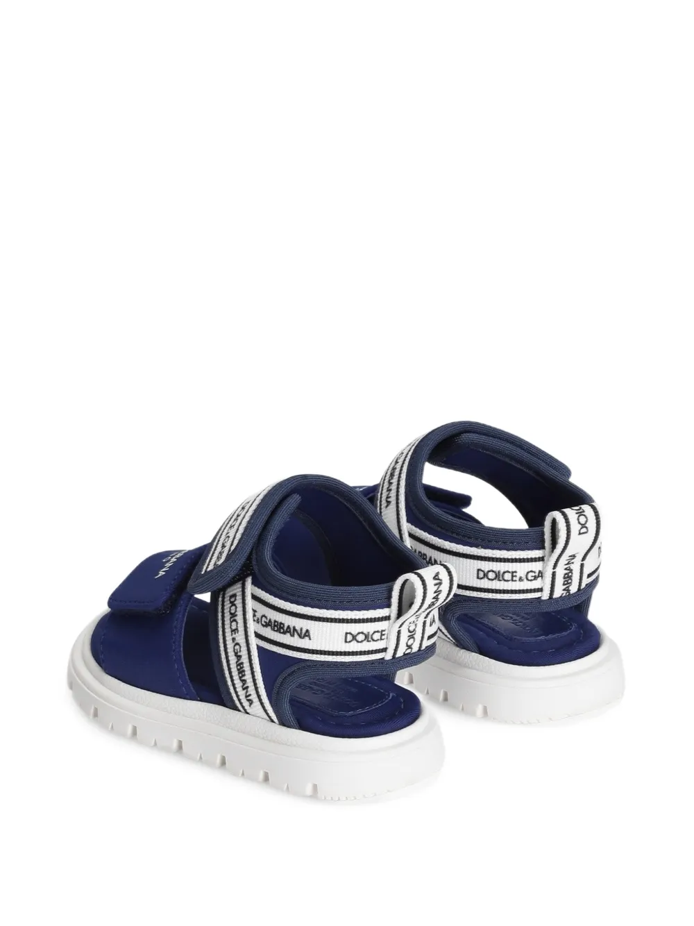 Dolce & Gabbana Kids Stoffen sandalen Blauw