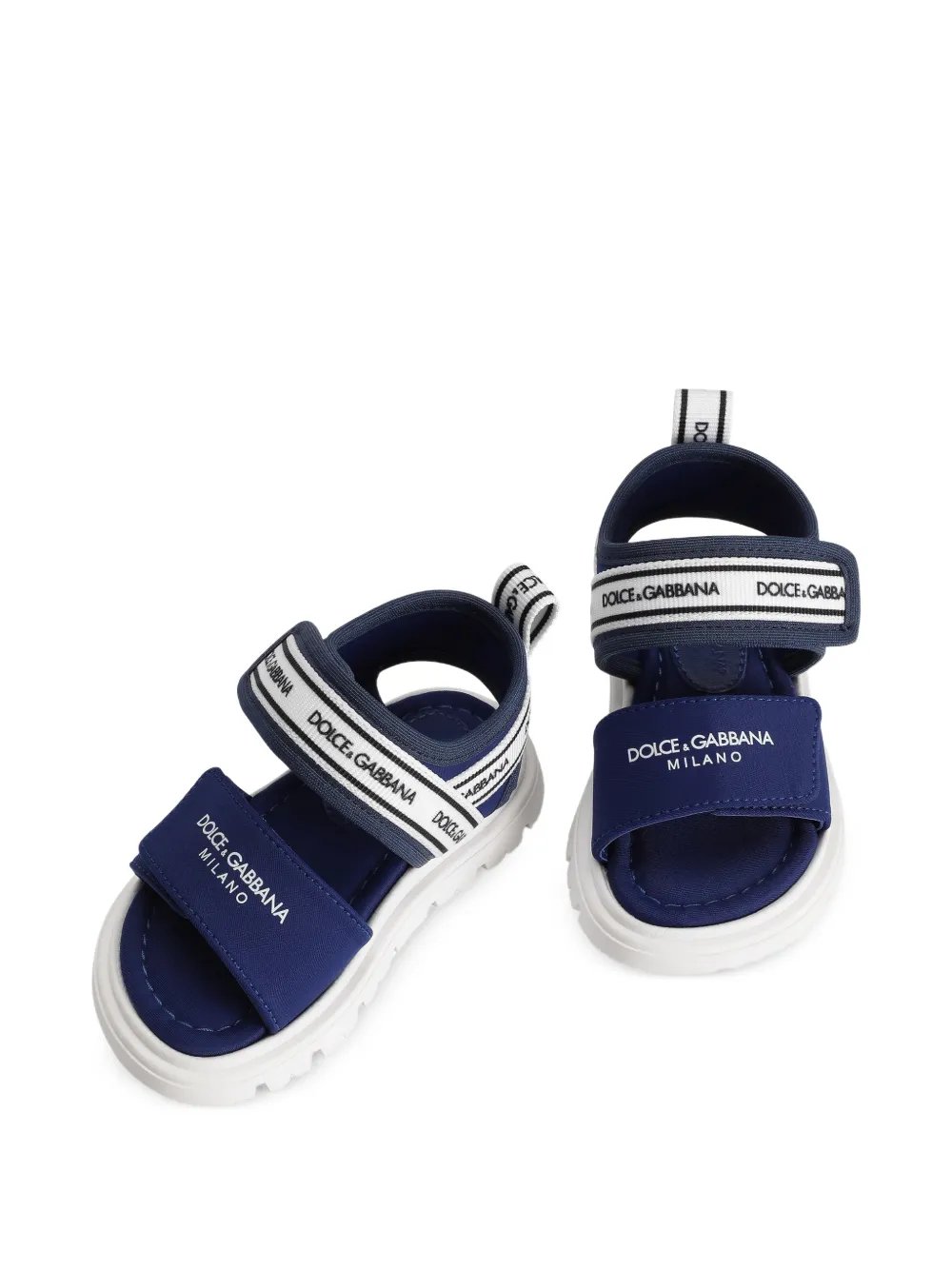Dolce & Gabbana Kids Stoffen sandalen Blauw
