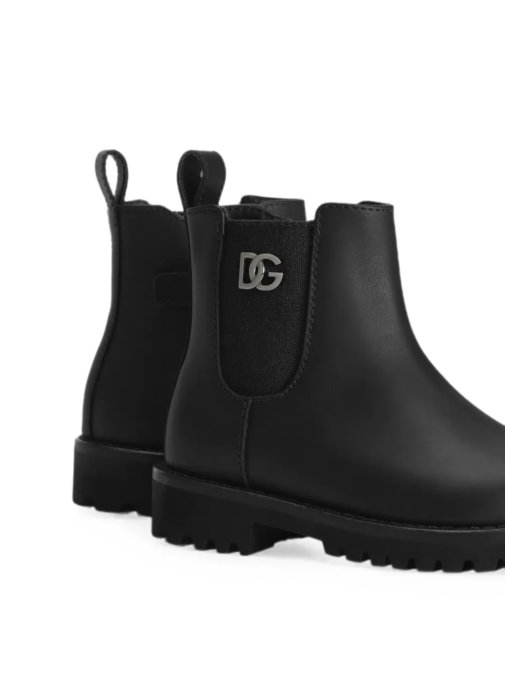 Dolce & Gabbana Kids calfskin boots Zwart