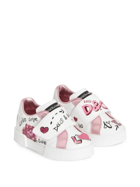 Dolce & Gabbana Kids zapatillas Portofino Light de piel de becerro