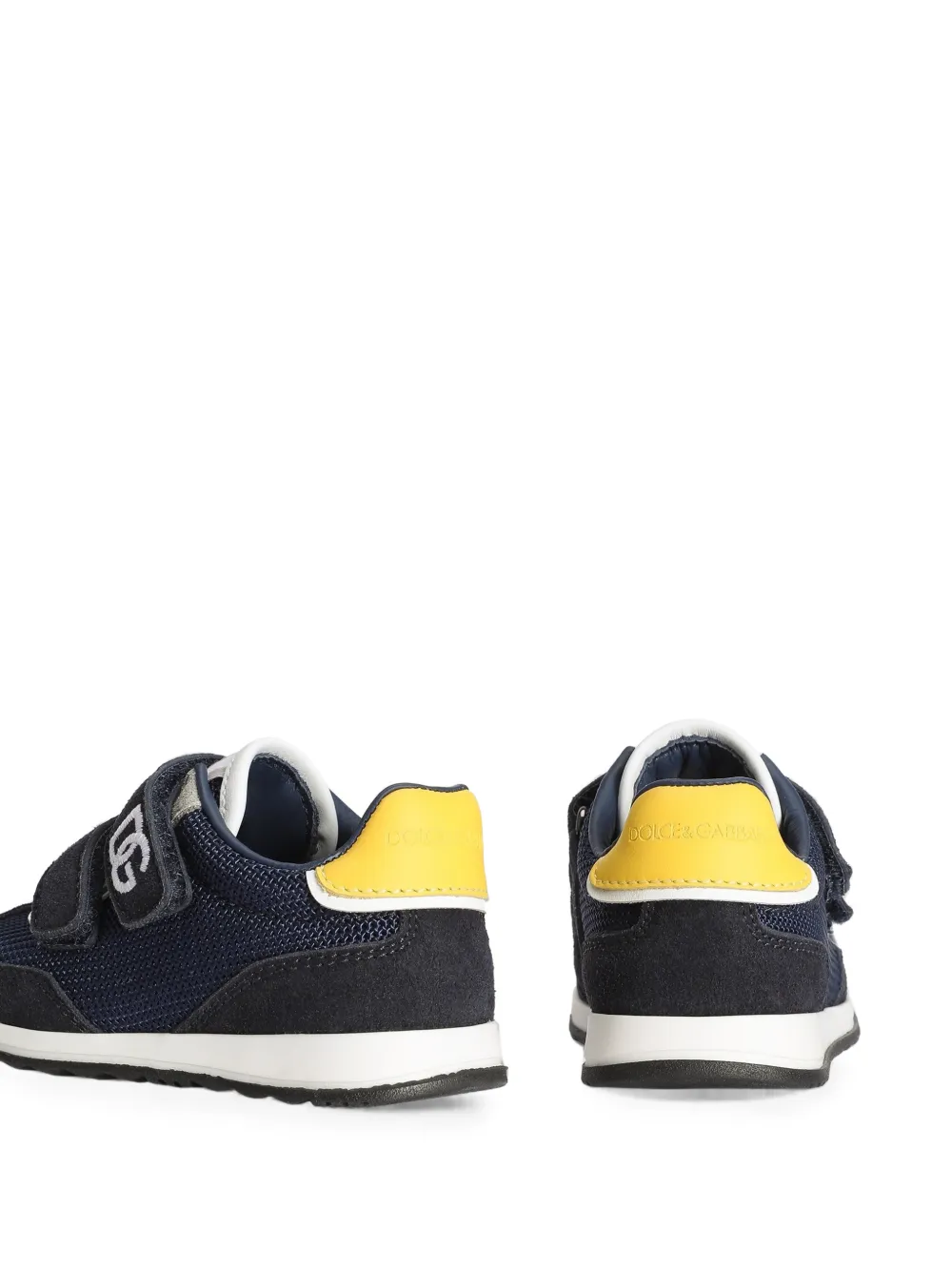 Dolce & Gabbana Kids Sneakers met klittenband Blauw