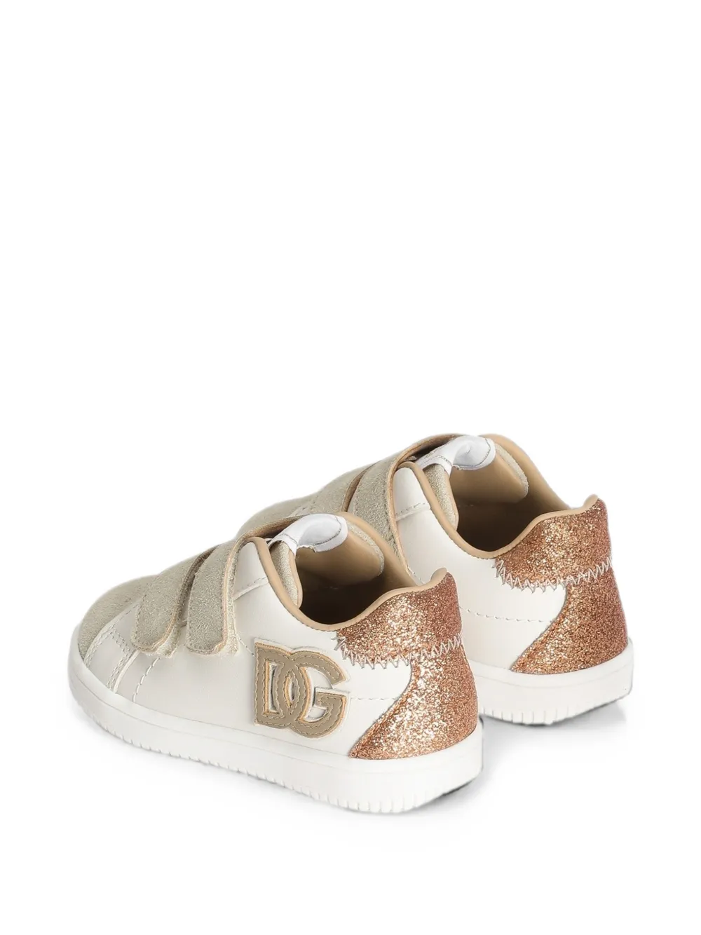 Dolce & Gabbana Kids DG Original nappa-calfskin sneakers Wit