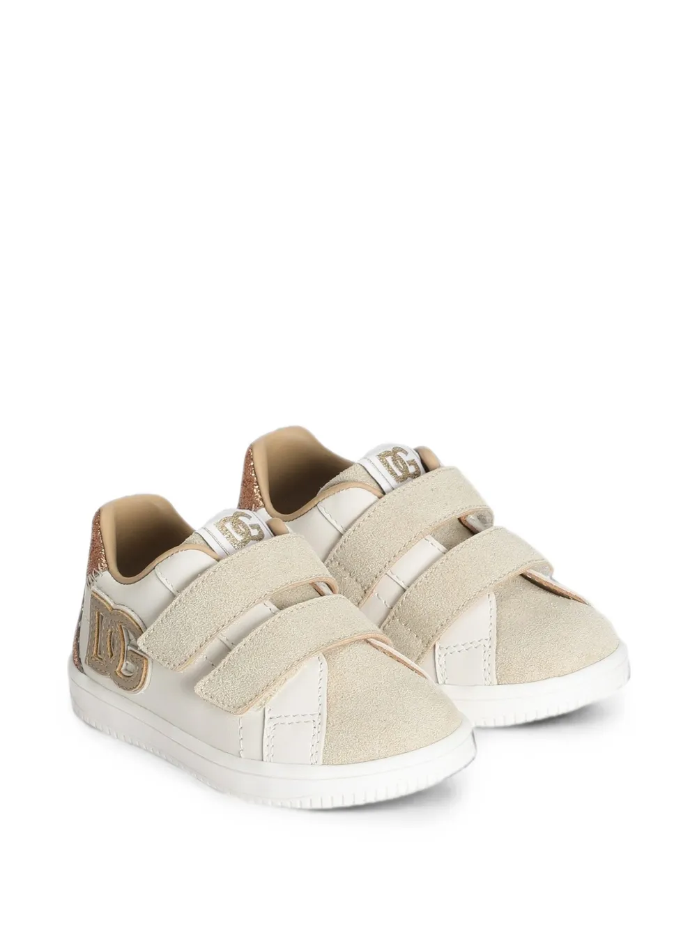Dolce & Gabbana Kids DG Original nappa-calfskin sneakers Wit