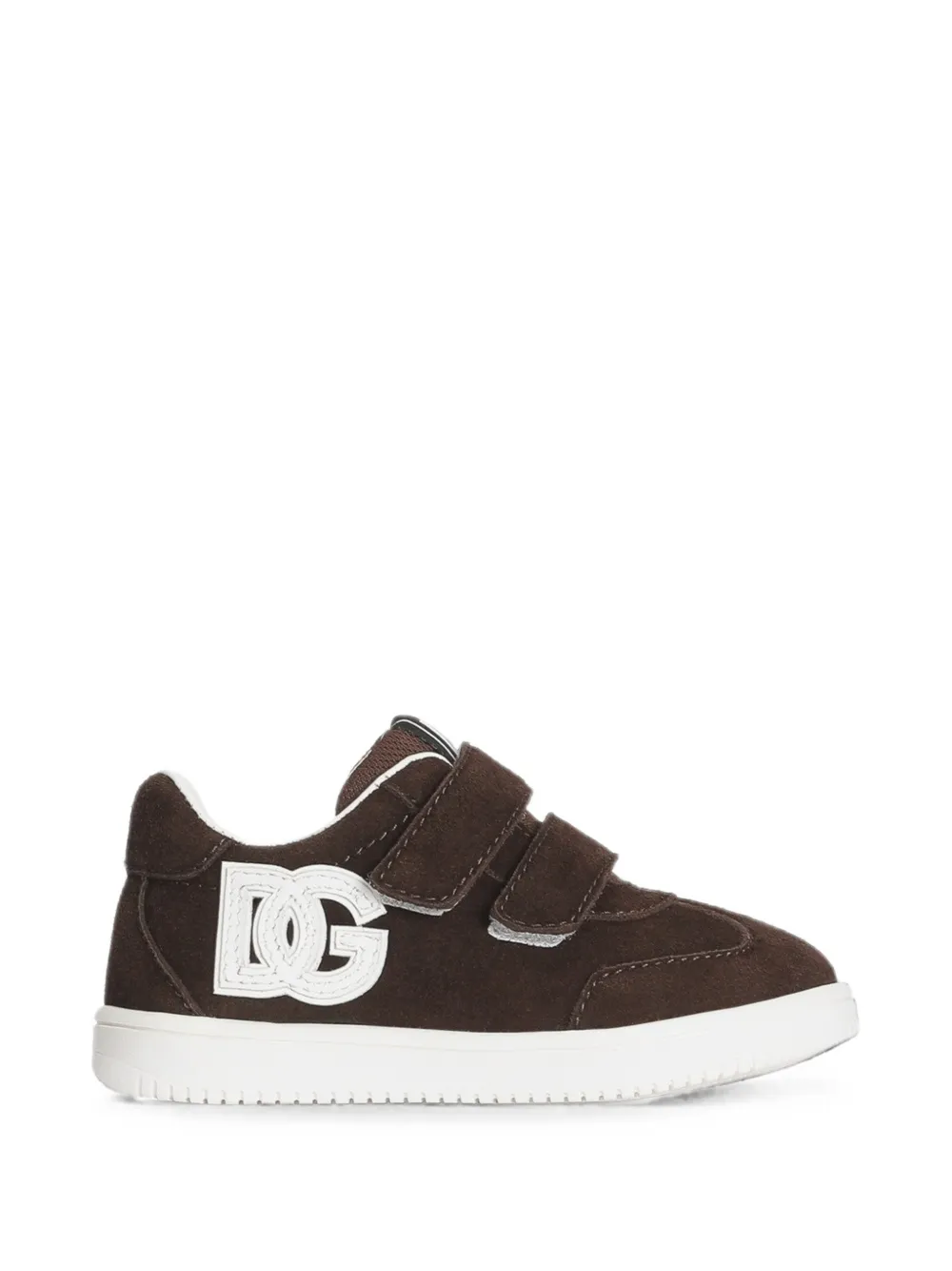 Dolce & Gabbana Kids Sneakers DG Original in velour - Marrone