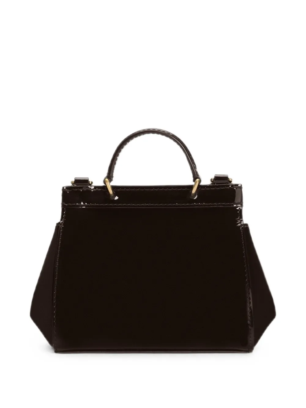 Dolce & Gabbana Kids Sicily lakleren schouder- en crossbodytas Bruin