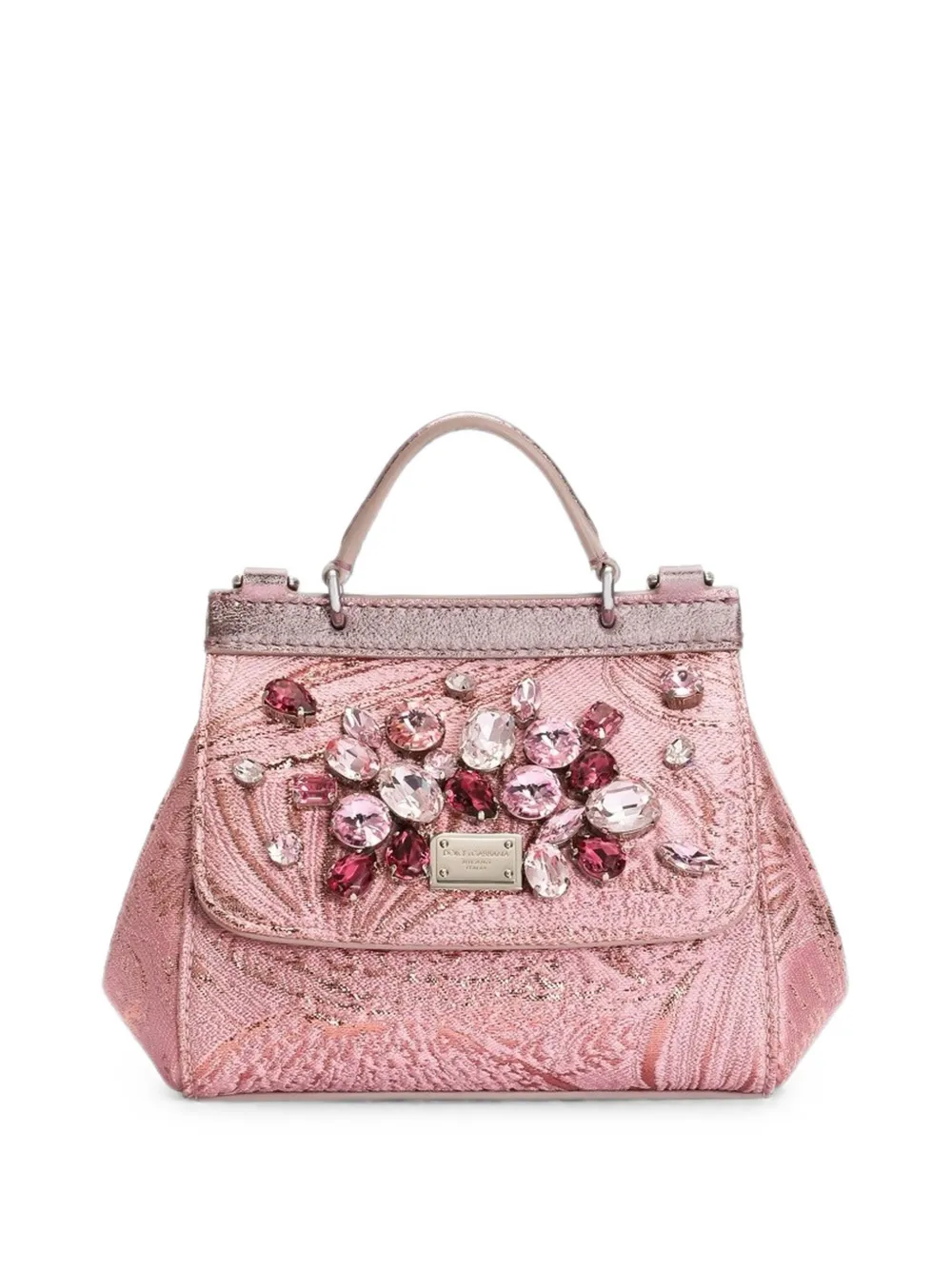 Dolce & Gabbana Kids Sicily handbag in brocade - Rosa