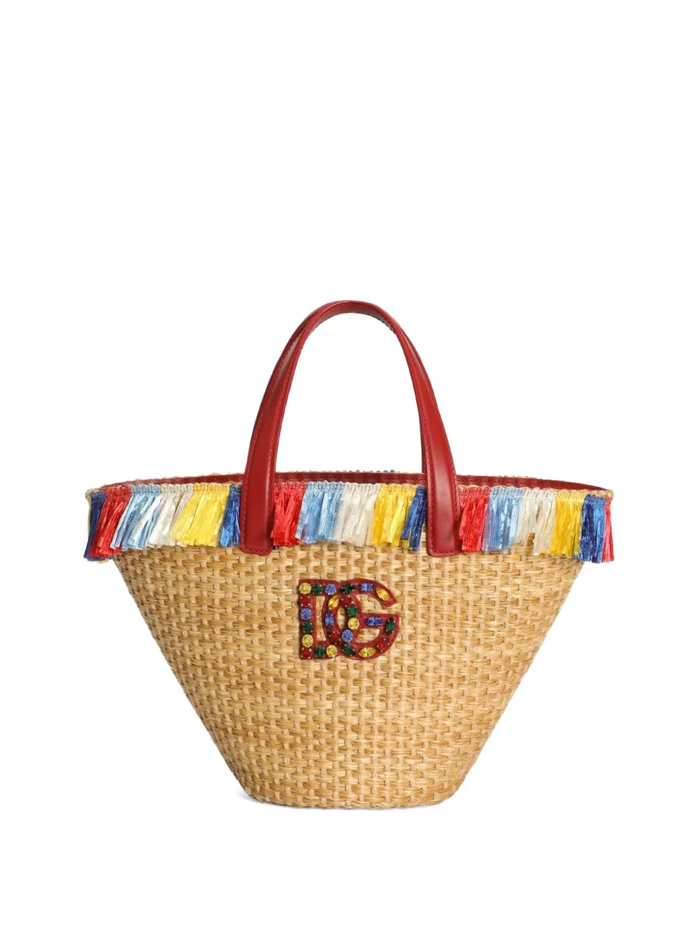 Dolce & Gabbana Kids Borsa Coffa in rafia - Toni neutri