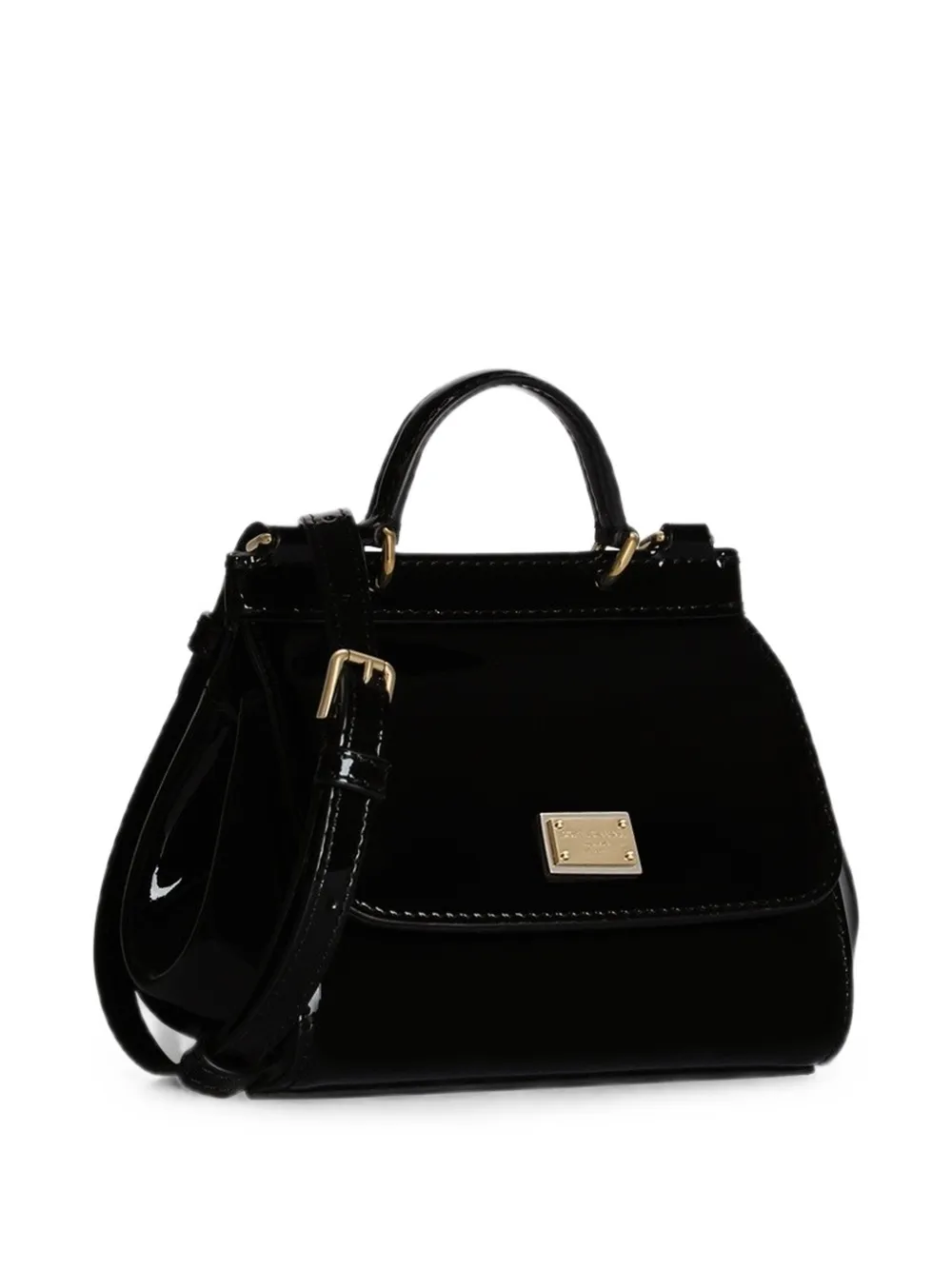 Dolce & Gabbana Kids Dolce Lilly wollen crossbodytas met tartan-ruit Zwart