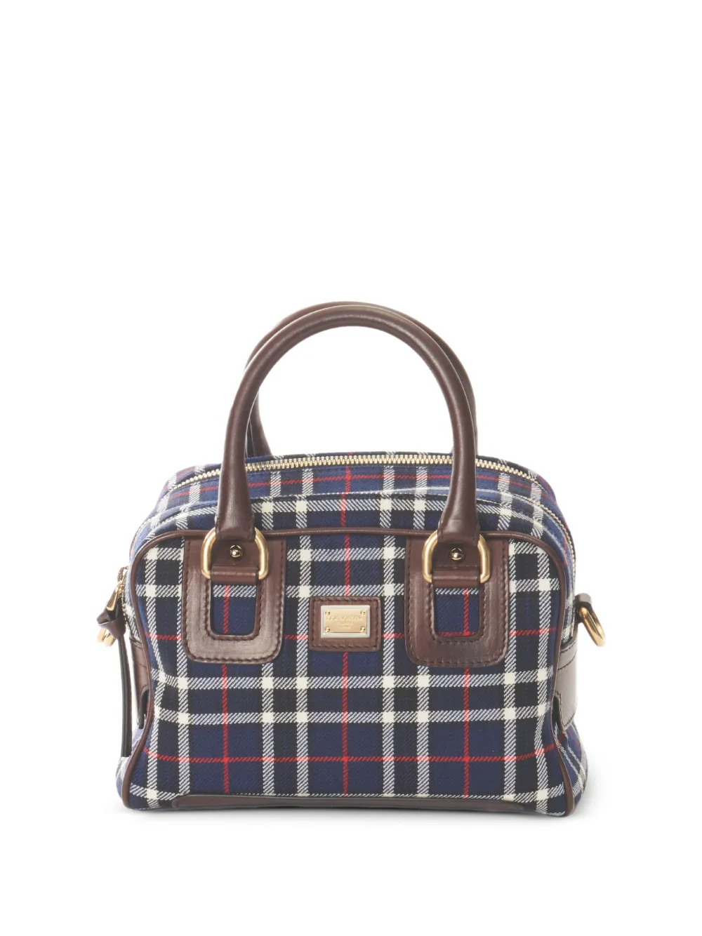 Dolce & Gabbana Kids Borsa a tracolla Dolce Lilly in lana tartan - Nero