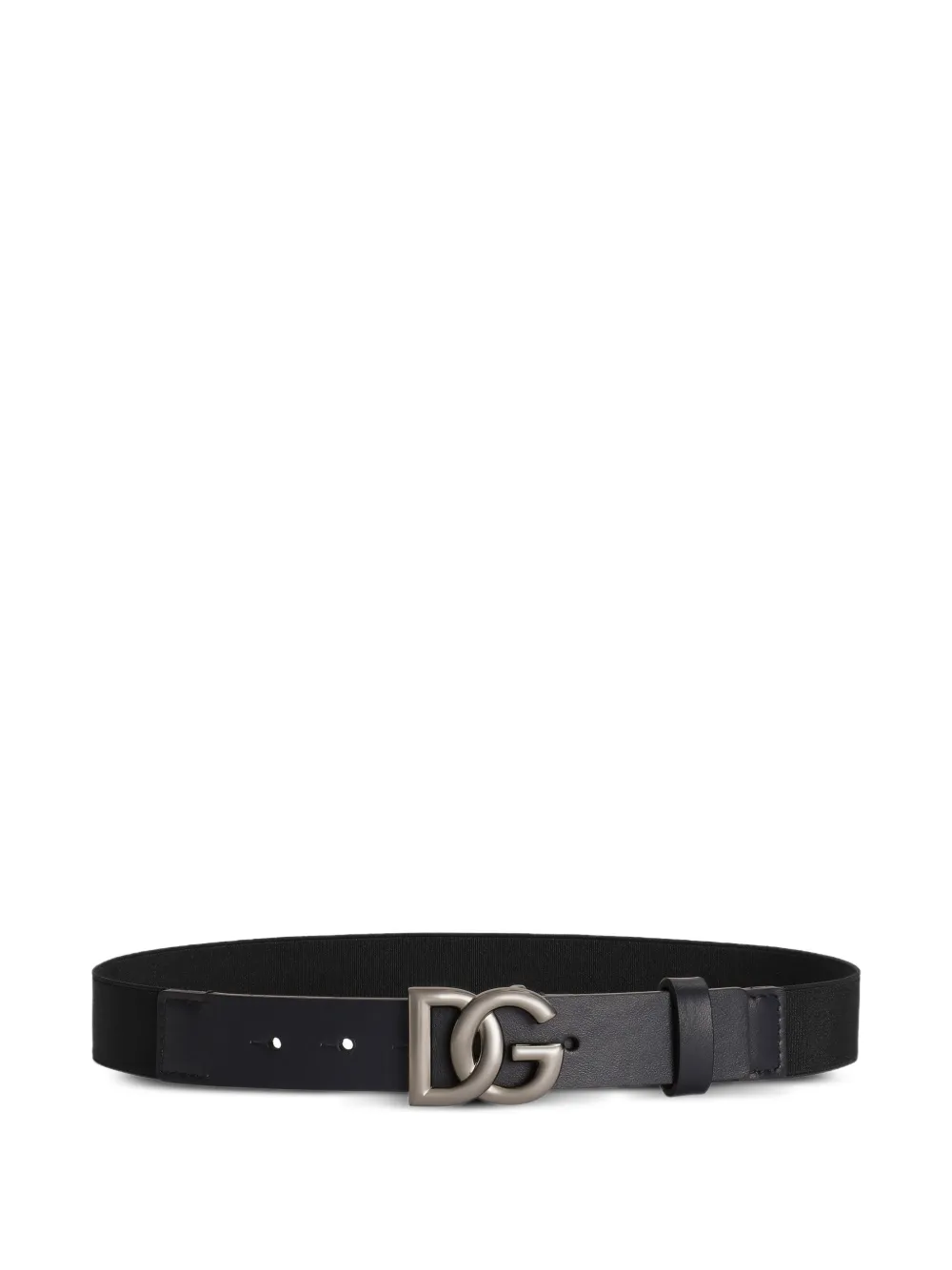 Dolce & Gabbana Kids Cintura in pelle di vitello con logo - Nero