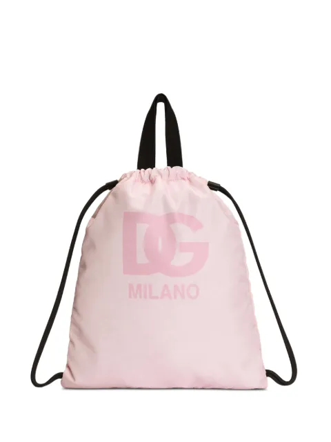 Dolce & Gabbana Kids nylon backpack with printed logo