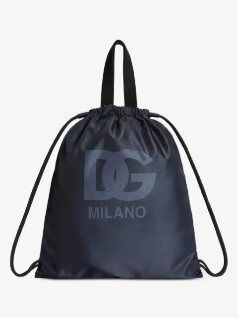 Dolce & Gabbana Kids Rucksack aus Nylon mit Logo