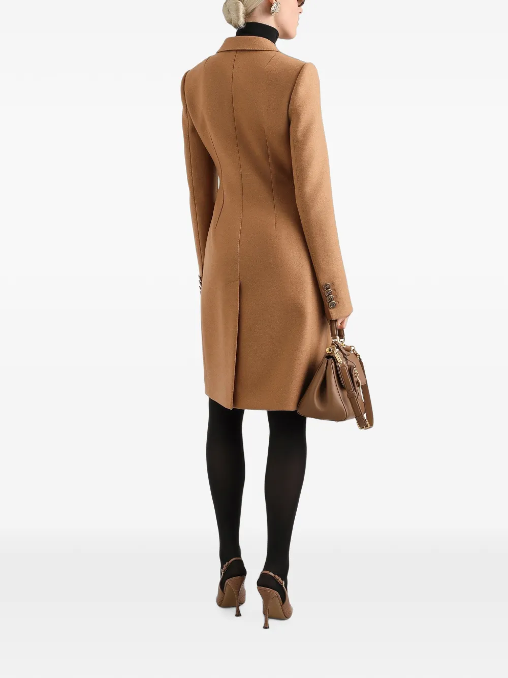 Dolce & Gabbana Dolce double-breasted wool coat Beige