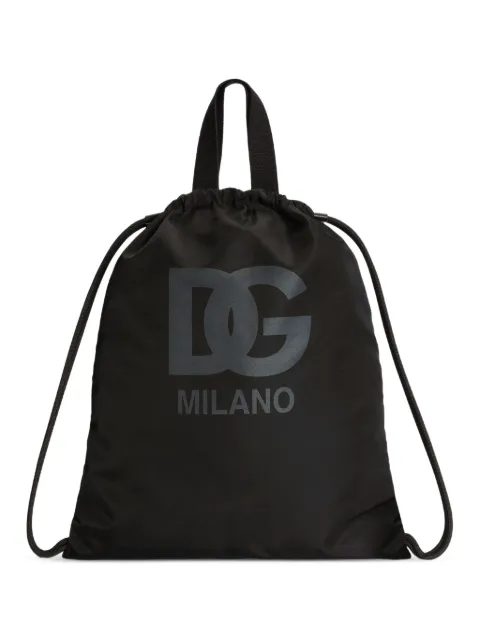 Dolce & Gabbana Kids nylon backpack with printed logo
