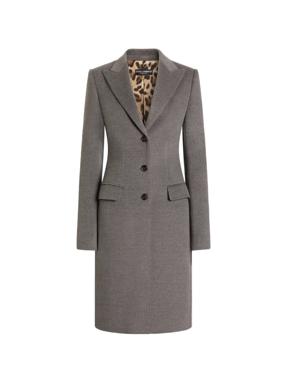Dolce & Gabbana Cappotto monopetto in lana - Grigio