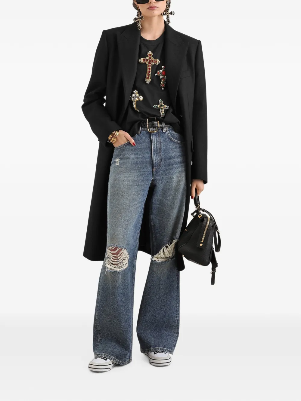 Dolce & Gabbana Wollen jas Zwart